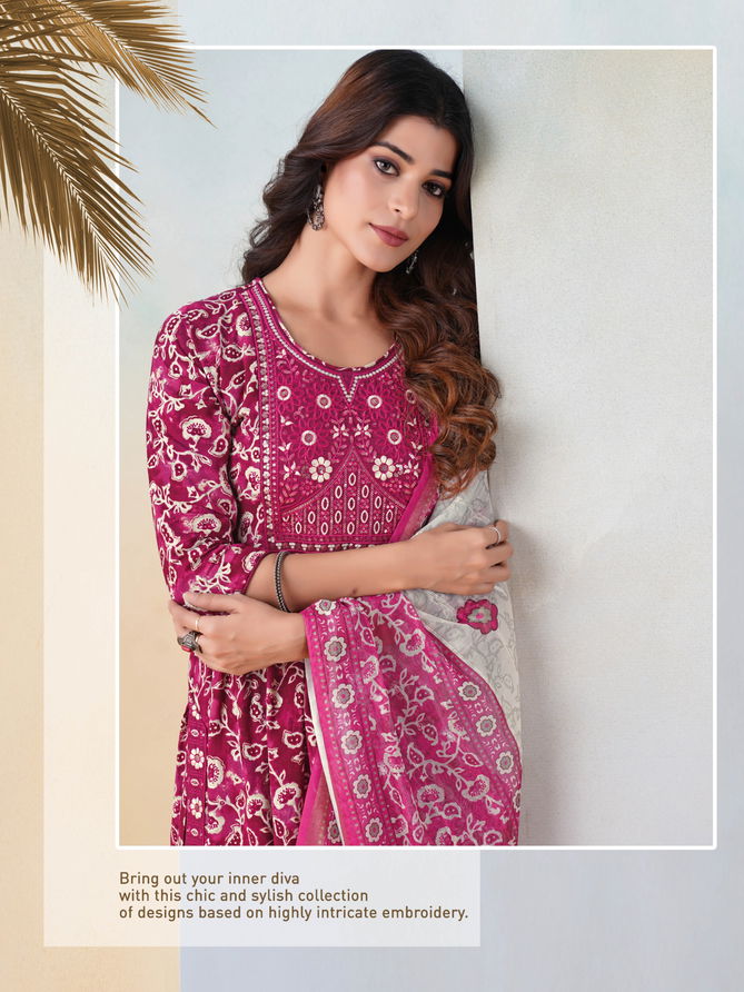 Saheli By Paavi Portion Printed Kurti With Bottom Dupatta Wholesale Price In Surat